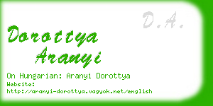 dorottya aranyi business card